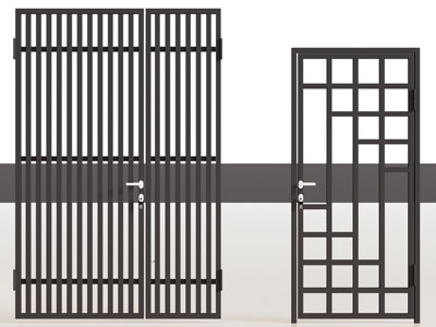 现代金属平开门 防盗门 大门 入户门3d模型 现代金属平开门 防盗门 大门 入户门