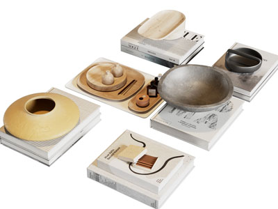 现代书本 香薰摆件组合