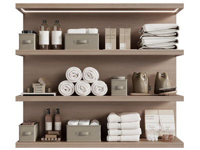 新中式毛巾卷 洗护用品 卫浴小件摆件组合