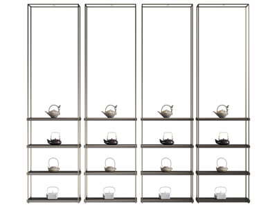 新中式茶壶 茶具装饰柜3d模型 新中式茶壶 茶具装饰柜