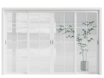 现代玻璃推拉门3d模型 现代玻璃推拉门