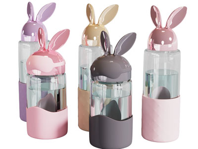 现代兔耳朵瓶盖杯子 茶具杯子