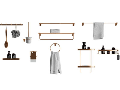 现代轻奢毛巾架 卫浴小品