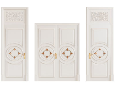 欧式单门 木门 房门 平开门3d模型 欧式单门 木门 房门 平开门