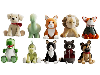 现代卡通布绒玩偶 儿童玩具 摆件