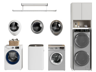 现代洗衣机3d模型 现代洗衣机