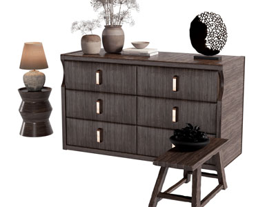 现代中古风玄关柜 边柜