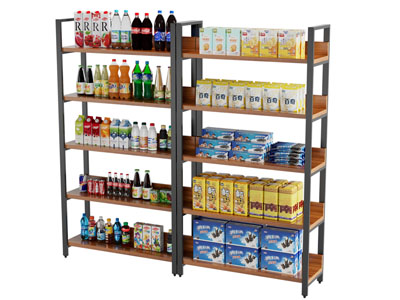 现代零食饮料置物收纳架