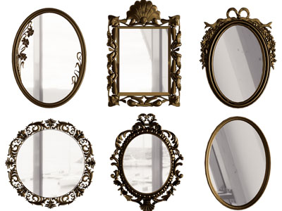 欧式雕花边框装饰镜子 墙饰