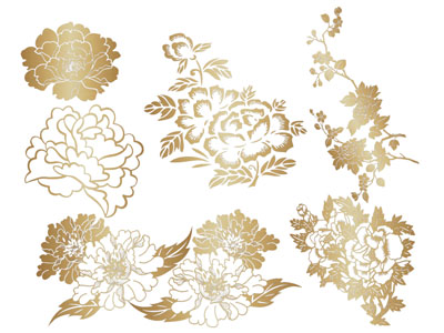 新中式牡丹花剪影 墙饰