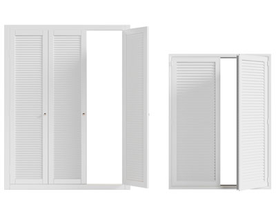 现代百叶窗 平开窗户3d模型 现代百叶窗 平开窗户