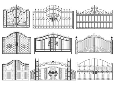 欧式铁艺雕花大门 庭院门3d模型 欧式铁艺雕花大门 庭院门
