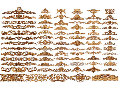 欧式雕花装饰构件3d模型 欧式雕花装饰构件