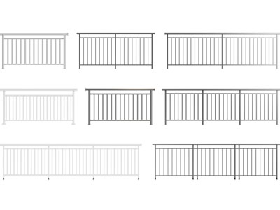 现代铁艺栏杆 护栏 围栏3d模型 现代铁艺栏杆 护栏 围栏