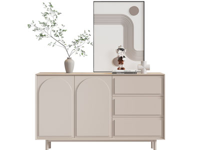 现代玄关柜 边柜 挂画3d模型 现代玄关柜 边柜 挂画