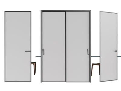 现代玻璃门 推拉门3d模型 现代玻璃门 推拉门