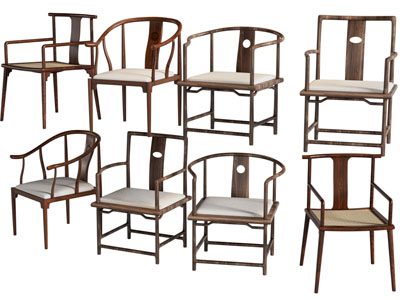 新中式扶手椅子 休闲椅子