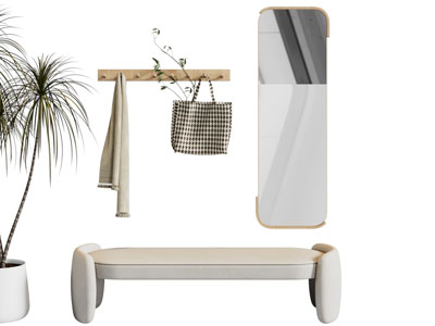 现代装饰镜子 长凳子