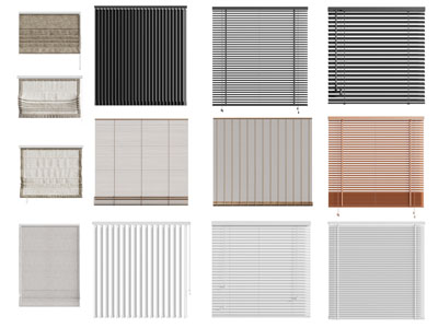 现代百叶窗帘 卷帘 拉帘3d模型 现代百叶窗帘 卷帘 拉帘