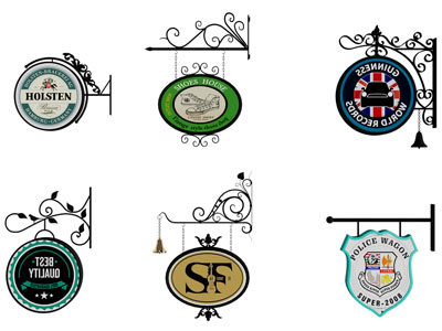 欧式铁艺雕花挂件 标识牌