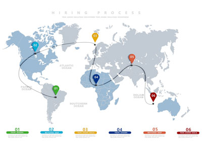 现代世界地图 文化墙