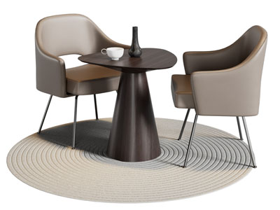 现代休闲椅子 边几角几