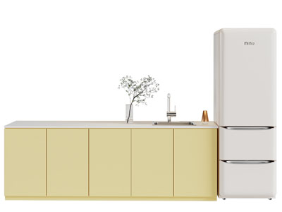 现代水吧台 电冰箱3d模型 现代水吧台 电冰箱