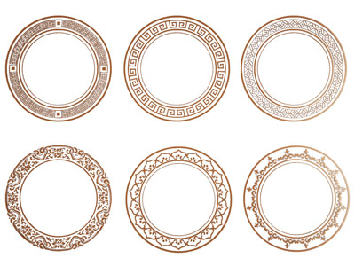 新中式圆形装饰镜子 墙饰