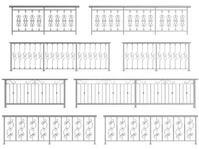 现代铁艺栏杆 围栏 护栏3d模型 现代铁艺栏杆 围栏 护栏