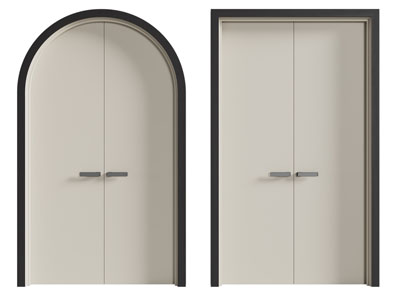 现代门拱 双开门 房门 木门3d模型 现代门拱 双开门 房门 木门