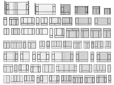现代玻璃平开窗户3d模型 现代玻璃平开窗户