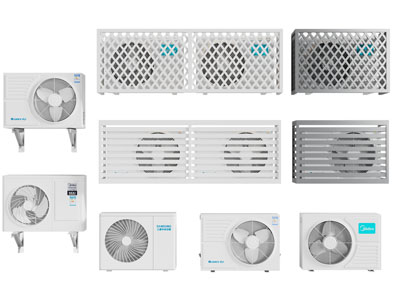 现代室外空调外机3d模型 现代室外空调外机