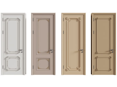 欧式木门 平开门 房门3d模型 欧式木门 平开门 房门