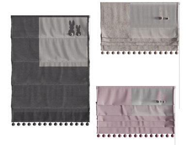 现代罗马窗帘 拉帘 卷帘3d模型 现代罗马窗帘 拉帘 卷帘