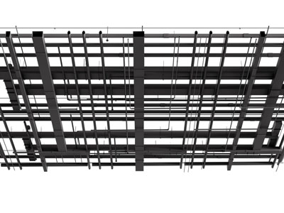 工业风loft管道天花吊顶3d模型 工业风loft管道天花吊顶