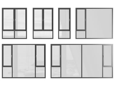 现代玻璃平开窗户3d模型 现代玻璃平开窗户