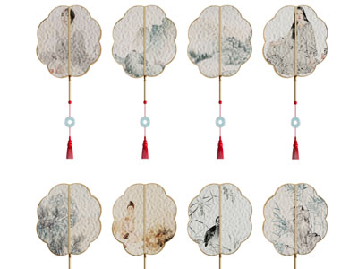 新中式扇子 挂件