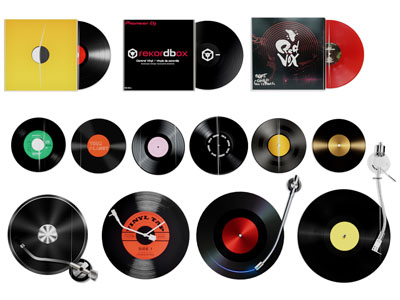 现代唱片机 黑胶唱片