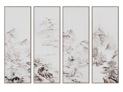 新中式装饰挂画3d模型 新中式装饰挂画