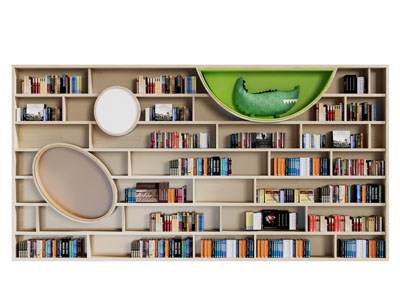 现代儿童装饰书柜