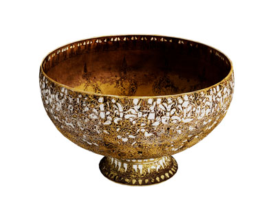 欧式雕花金碗