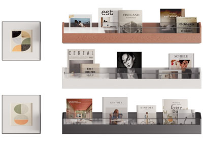 现代墙面书刊杂志收纳架 装饰挂画