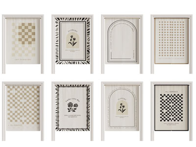 现代门帘 门挡 布帘3d模型 现代门帘 门挡 布帘