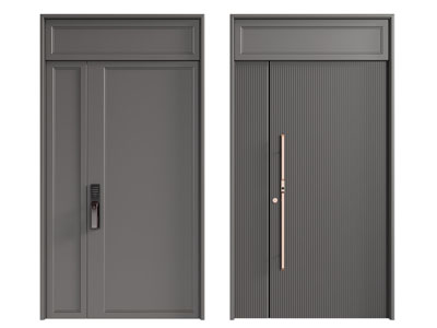 现代密码锁防盗门 子母入户门 平开门 大门3d模型 现代密码锁防盗门 子母入户门 平开门 大门