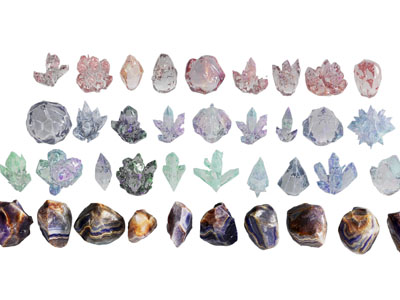 现代水晶矿石 石英石 宝石 火山石 石头