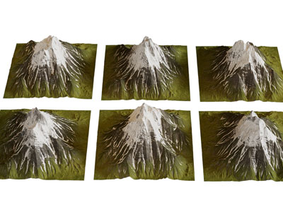 现代山脉 山形 雪山地貌 自然草地山脉