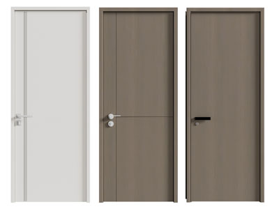 现代木门 房门 平开门3d模型 现代木门 房门 平开门