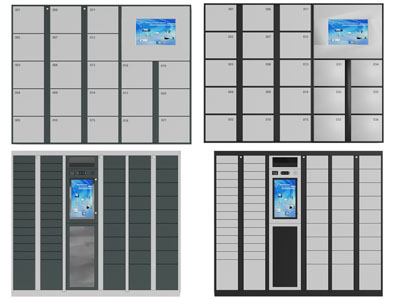 现代智能存储柜 超市密码储物柜3d模型 现代智能存储柜 超市密码储物柜