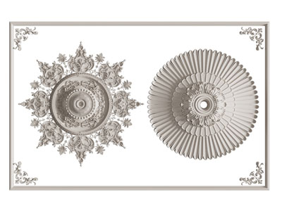欧式雕花灯盘3d模型 欧式雕花灯盘