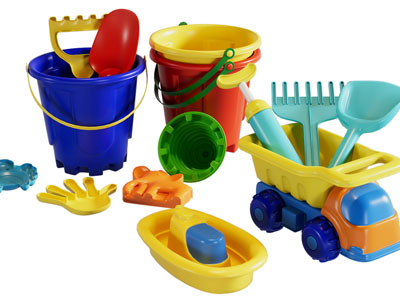 现代儿童塑料积木玩具 挖沙挖土玩具